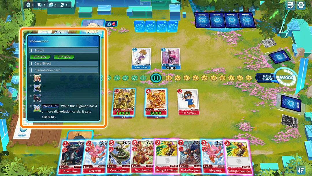 A card game where you digivolve your Digimon and battle!